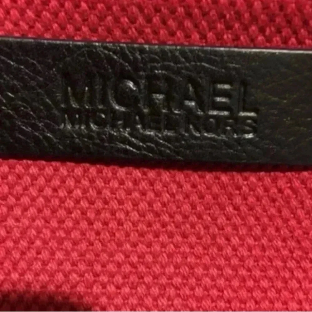 Michael Kors red & black canvas tote handbag - Picture 6 of 8
